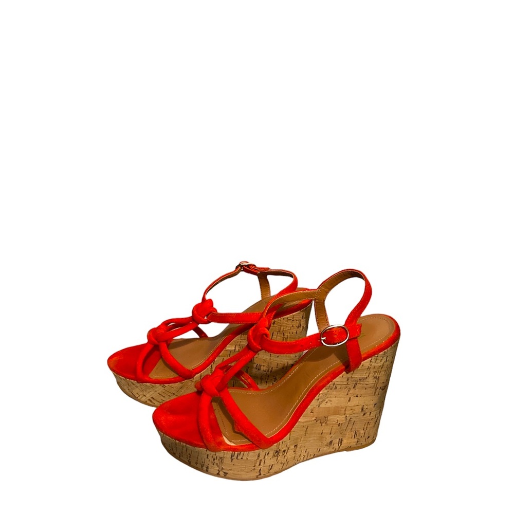 Red orange strap Sandals